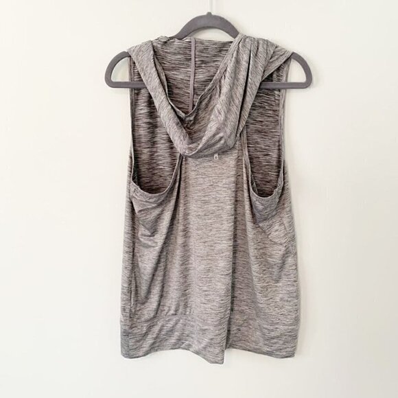 5/$25 Reebok women's cowl neck hooded sleeveless gray tank top - Large - Picture 3 of 8